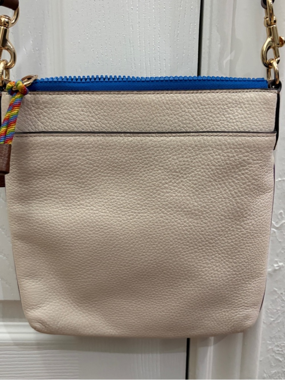 COACH Pride Cream Crossbody with Rainbow Horse & Carriage Logo - Picture 6 of 14